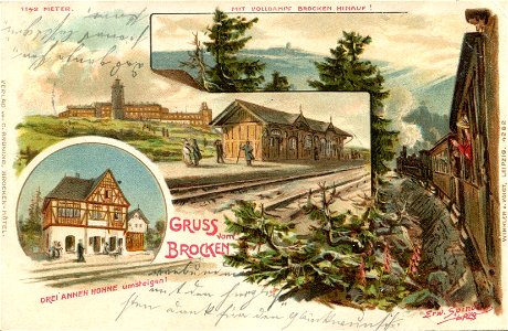 Erwin Spindler Ansichtskarte Brocken-Drei Annen Hohne