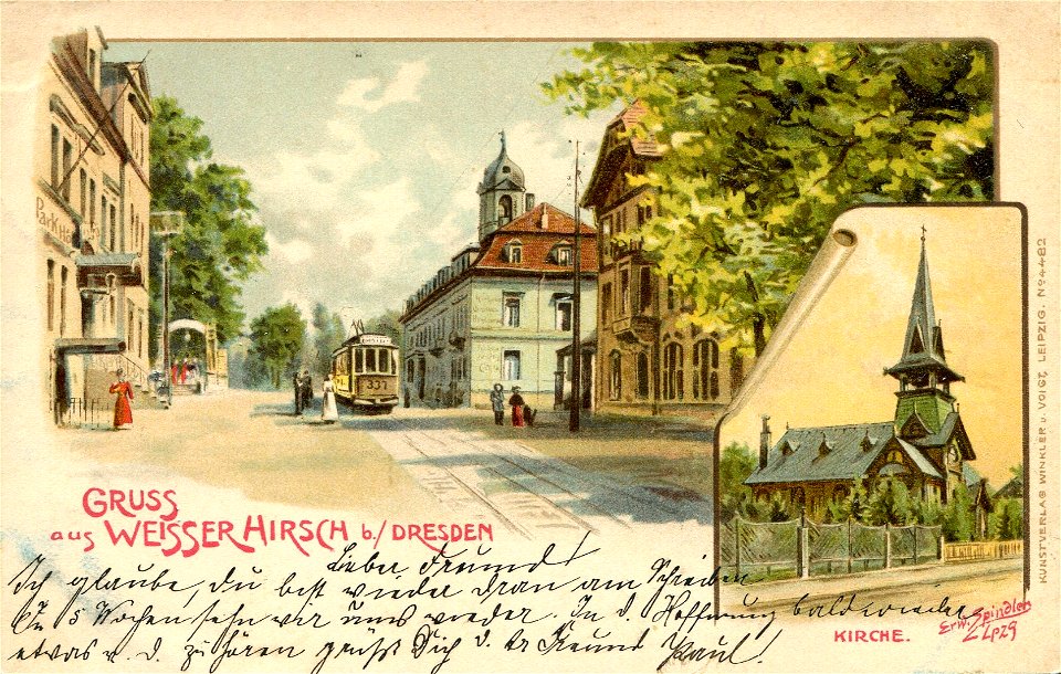 Erwin Spindler Ansichtskarte Dresden-Weißer-Hirsch