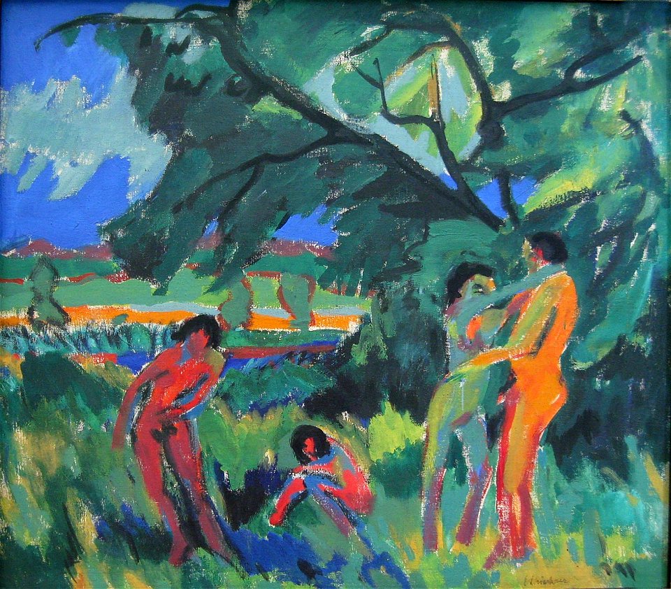 Ernst Ludwig Kirchner Spielende nackte Menschen 1910-1