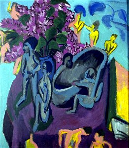 Ernst Ludwig Kirchner Stilleben mit Skulptur 1912