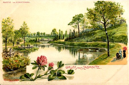Erwin Spindler Ansichtskarte Chemnitz-Stadtpark