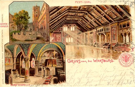 Erwin Spindler Ansichtskarte Eisenach-Wartburg-Bärengraben