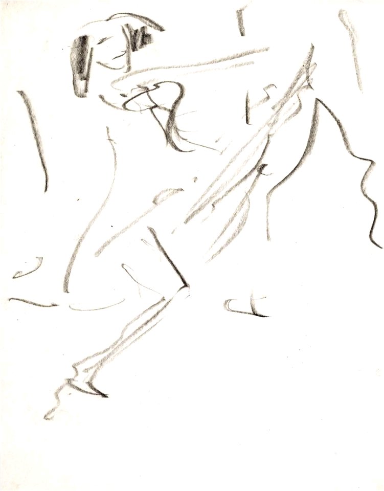 Ernst Ludwig Kirchner Varietétänzerin Skizze 1911