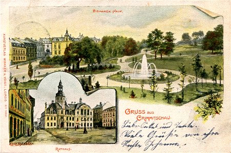 Erwin Spindler Ansichtskarte Crimmitschau-Bismarck
