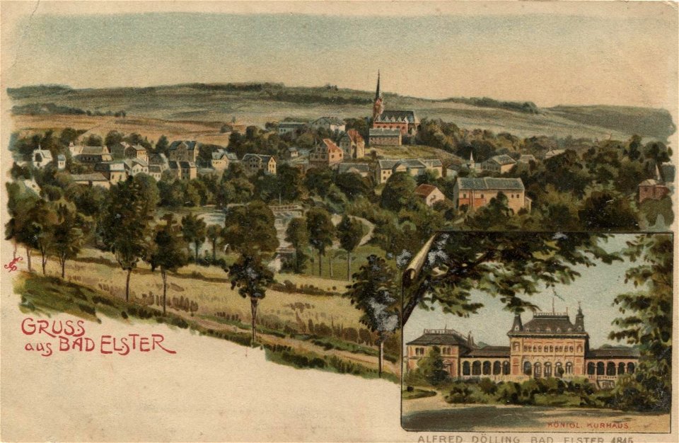 Erwin Spindler Ansichtskarte Elster, Bad-Kurhaus