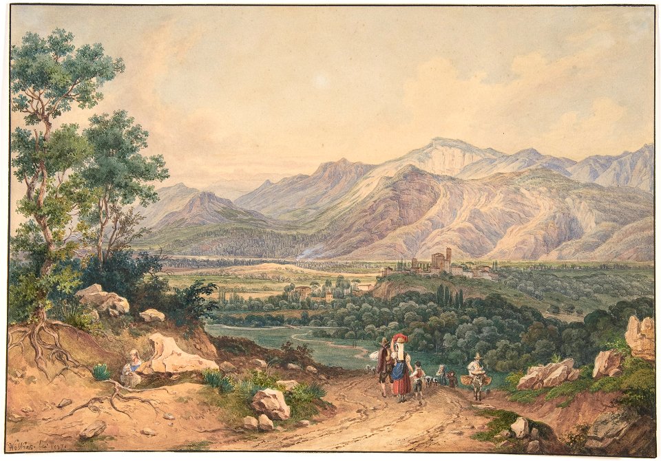 Ernst Welker - View of Lebanon (1837)
