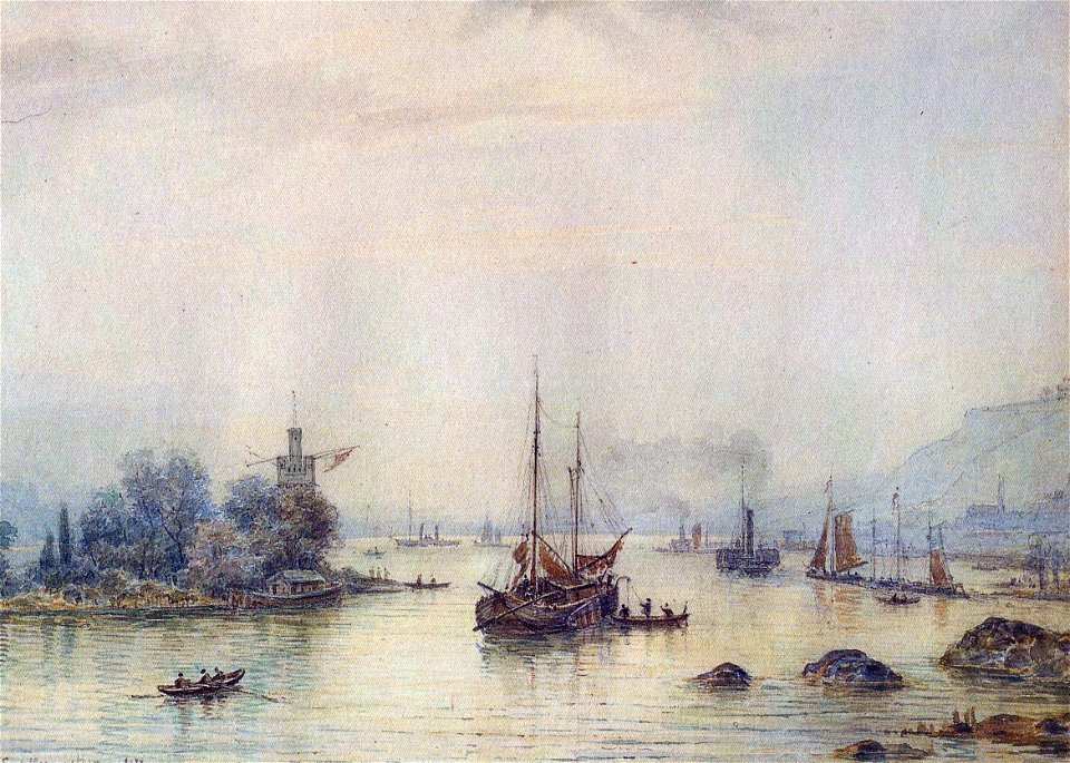 Ernst Morgenstern rhine near Bingen 1878