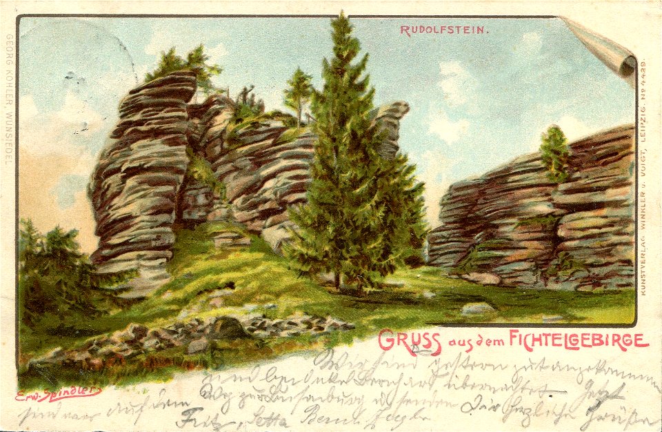 Erwin Spindler Ansichtskarte Fichtelgebirge-Rudolfstein
