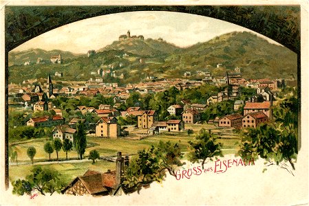 Erwin Spindler Ansichtskarte Eisenach-Ortsansicht