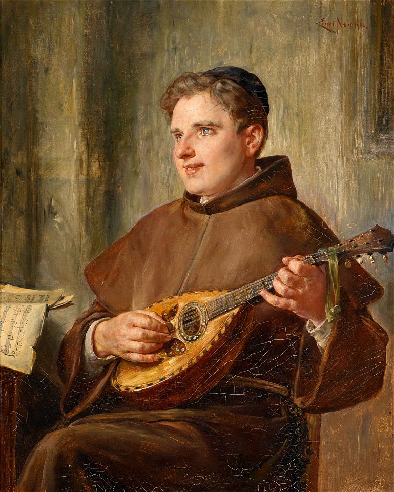 Ernst Nowak Musizierender Mönch