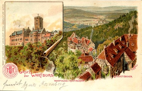 Erwin Spindler Ansichtskarte Eisenach-Wartburg-Restaurant