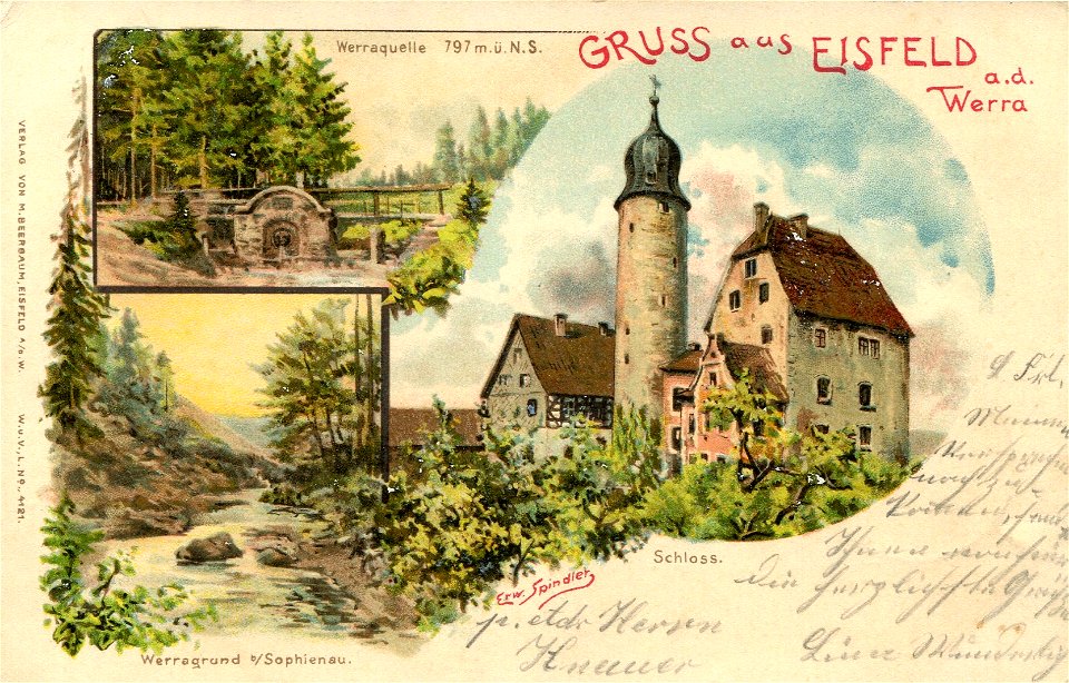 Erwin Spindler Ansichtskarte Eisfeld