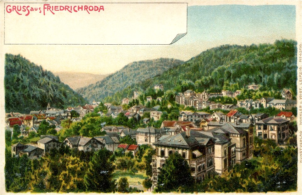 Erwin Spindler Ansichtskarte Friedrichroda-Panorama