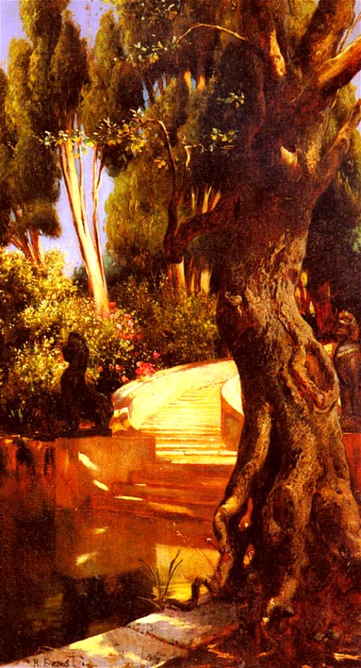 Ernst Rudolf The Staircase Under The Trees