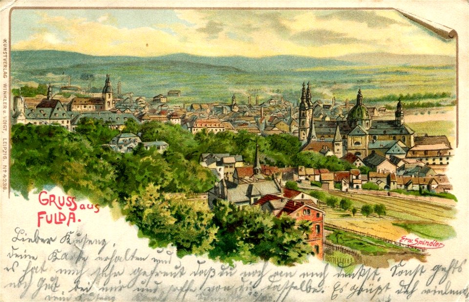 Erwin Spindler Ansichtskarte Fulda