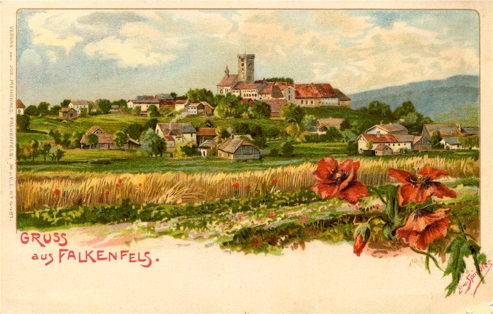 Erwin Spindler Ansichtskarte Falkenfels