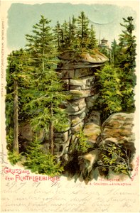 Erwin Spindler Ansichtskarte Fichtelgebirge-Felsgruppe