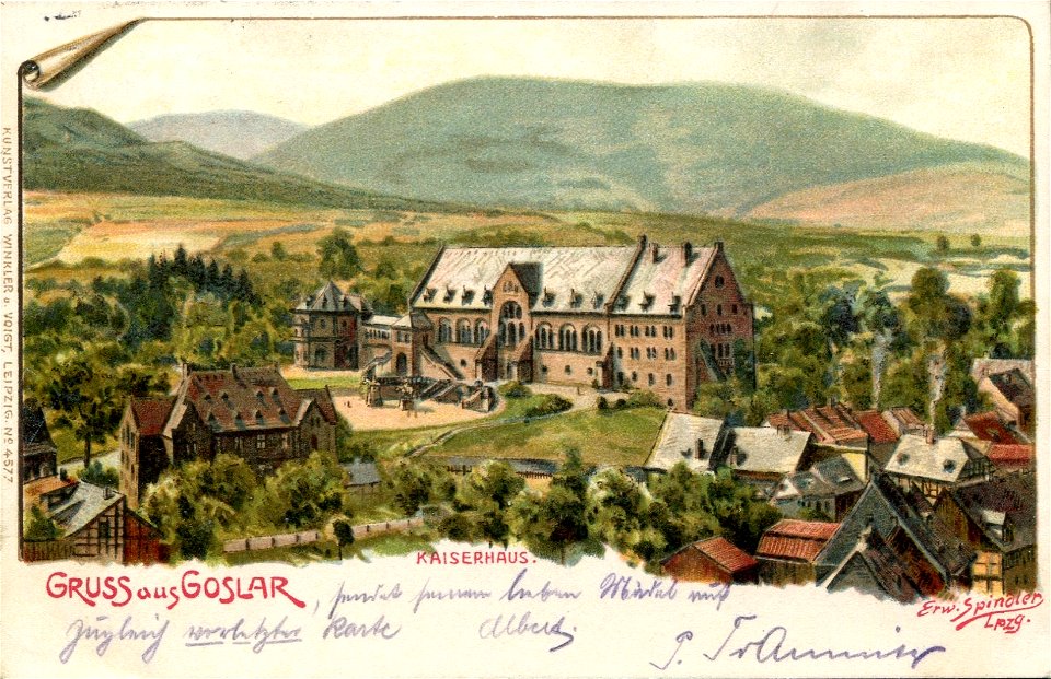 Erwin Spindler Ansichtskarte Goslar-Kaiserhaus