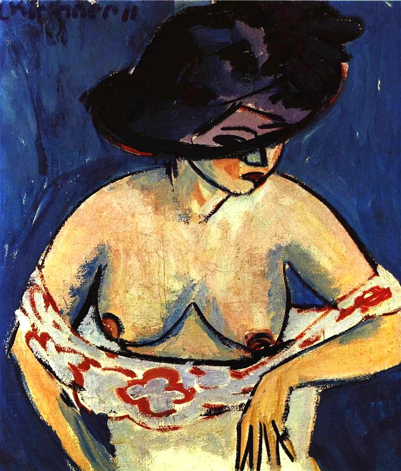 Ernst-Ludwig-Kirchner-Weiblicher-Akt-mit-Hut-Museum-Ludwig