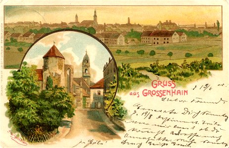 Erwin Spindler Ansichtskarte Großenhain. Free illustration for personal and commercial use.
