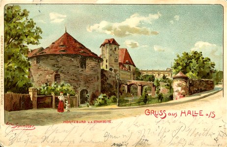 Erwin Spindler Ansichtskarte Halle-Moitzburg