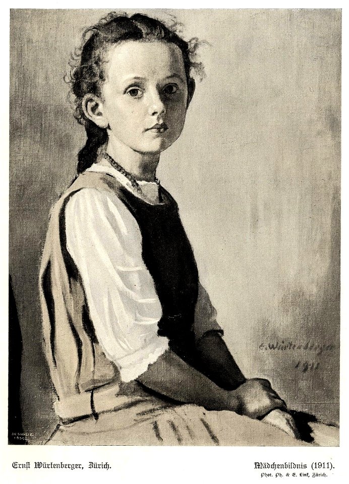 Ernst Würtenberger - Mädchenbildnis, 1911