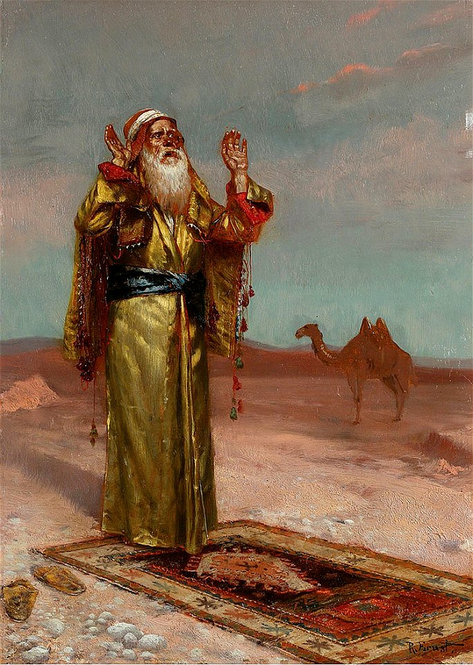 'Praying in the Desert' by Rudolf Ernst