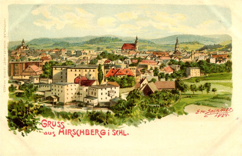 Erwin Spindler Ansichtskarte Hirschberg