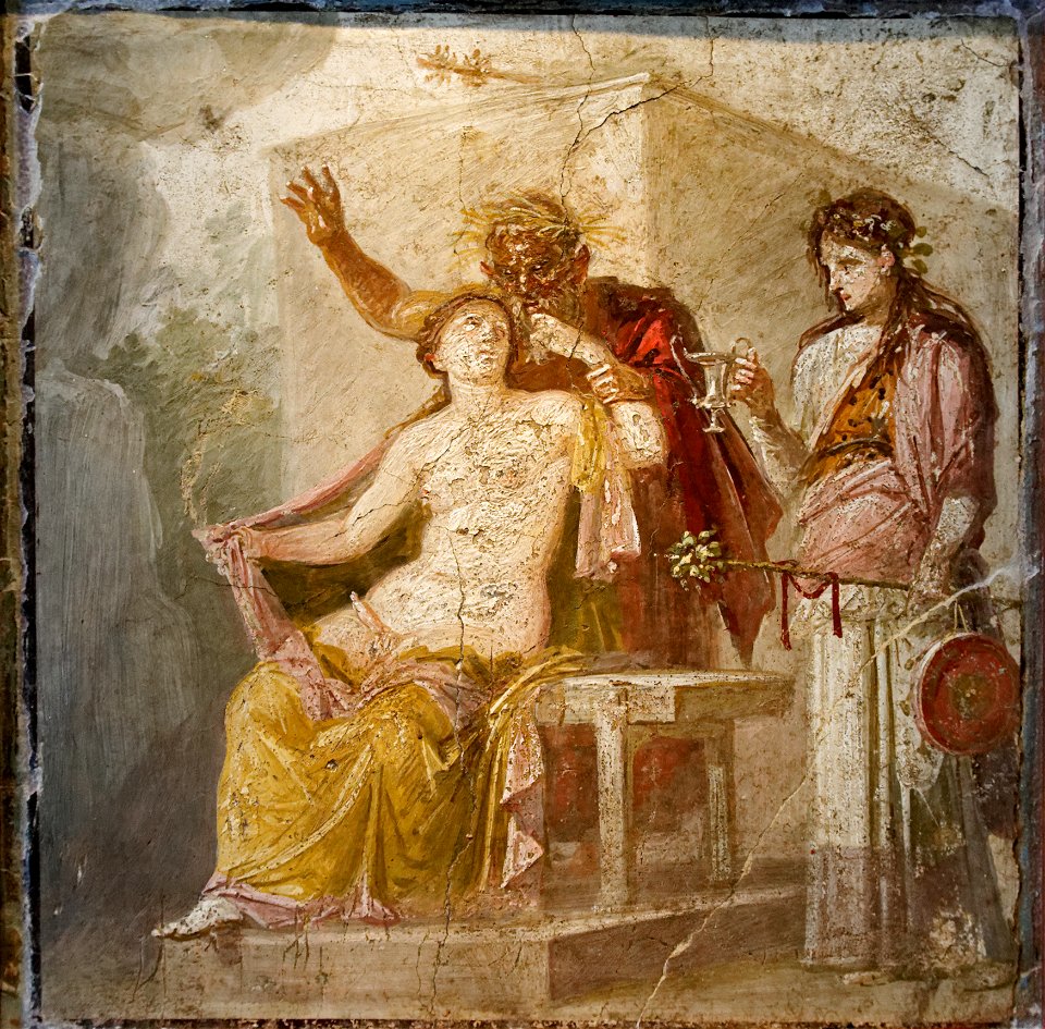 Erotic scene Pompeii MAN Napoli Inv27875