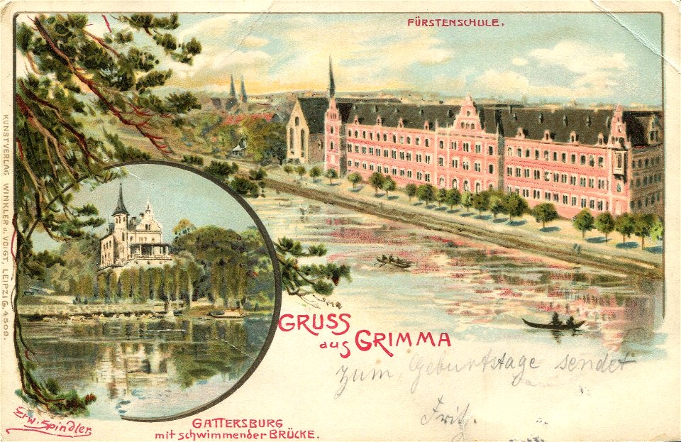 Erwin Spindler Ansichtskarte Grimma 3