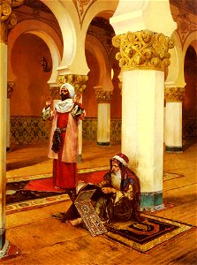 Rudolf Ernst Evening Prayer. Free illustration for personal and commercial use.
