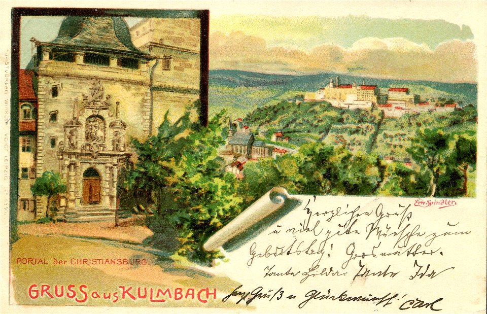 Erwin Spindler Ansichtskarte Kulmbach-Christiansburg
