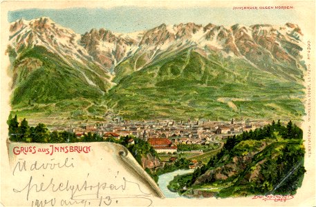 Erwin Spindler Ansichtskarte Innsbruck-Norden. Free illustration for personal and commercial use.