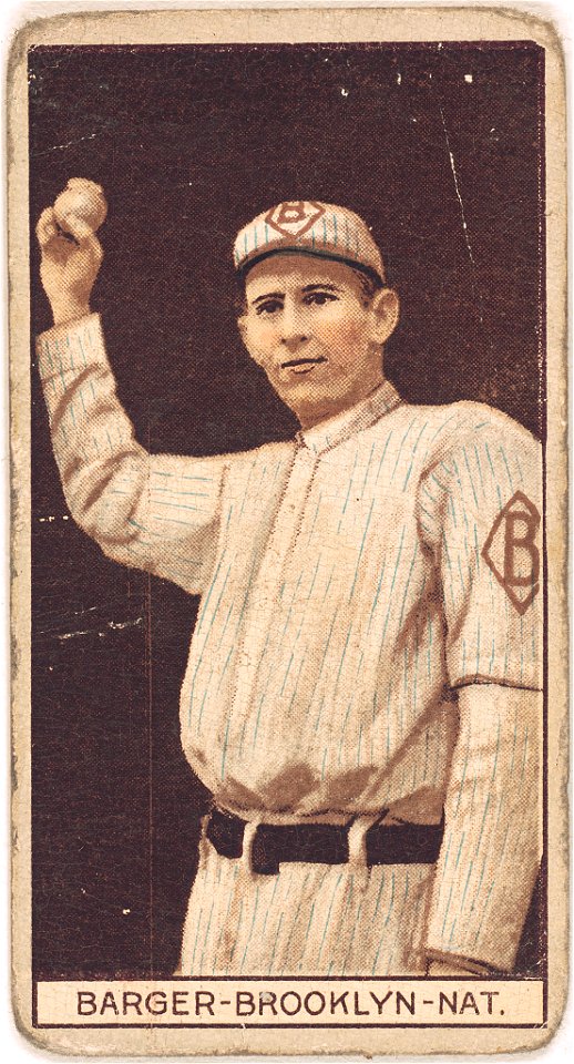 Eros Barger, Brooklyn Dodgers, baseball card portrait LCCN2008677441