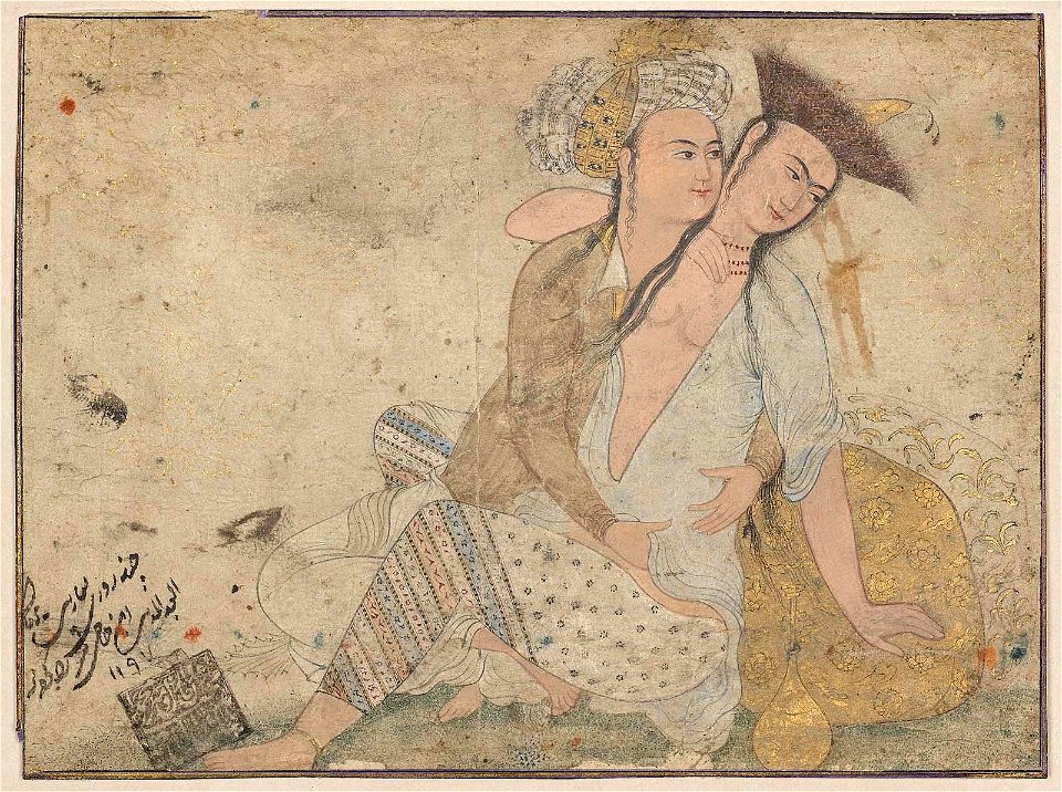 Erotic scene from the Safavid period 1660