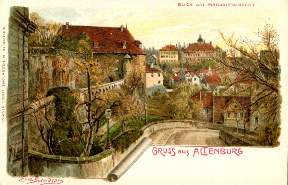 Erwin Spindler Ansichtskarte Altenburg-Magdalenenstift 2