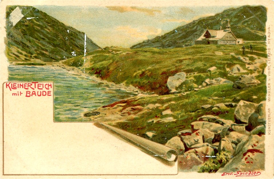 Erwin Spindler Ansichtskarte Kleiner Teich