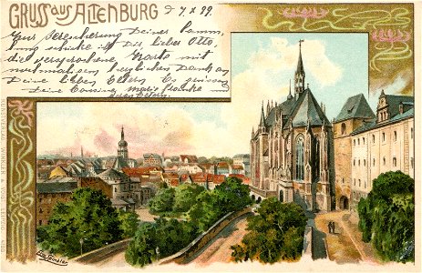 Erwin Spindler Ansichtskarte Altenburg-Schloß