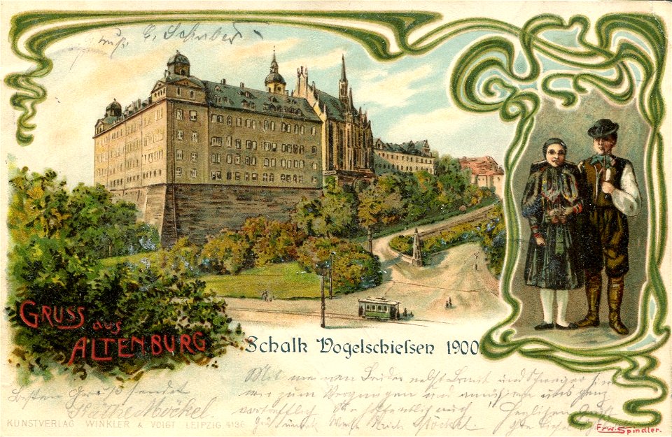 Erwin Spindler Ansichtskarte Altenburg-Tracht-2