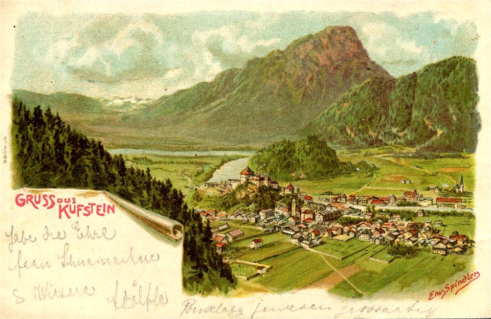 Erwin Spindler Ansichtskarte Kufstein-Panorama