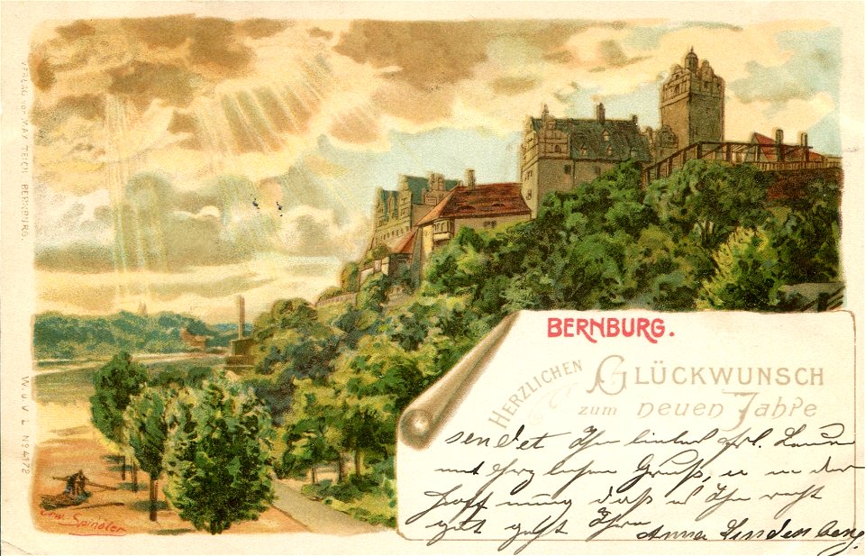 Erwin Spindler Ansichtskarte Bernburg3