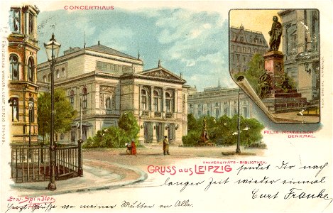 Erwin Spindler Ansichtskarte Leipzig-Conzerthaus