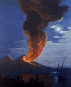 Eruzione del Vesuvio del 1794 - Gouache - Della Gatta