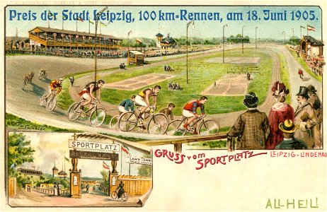 Erwin Spindler Ansichtskarte Leipzig-Sportplatz2