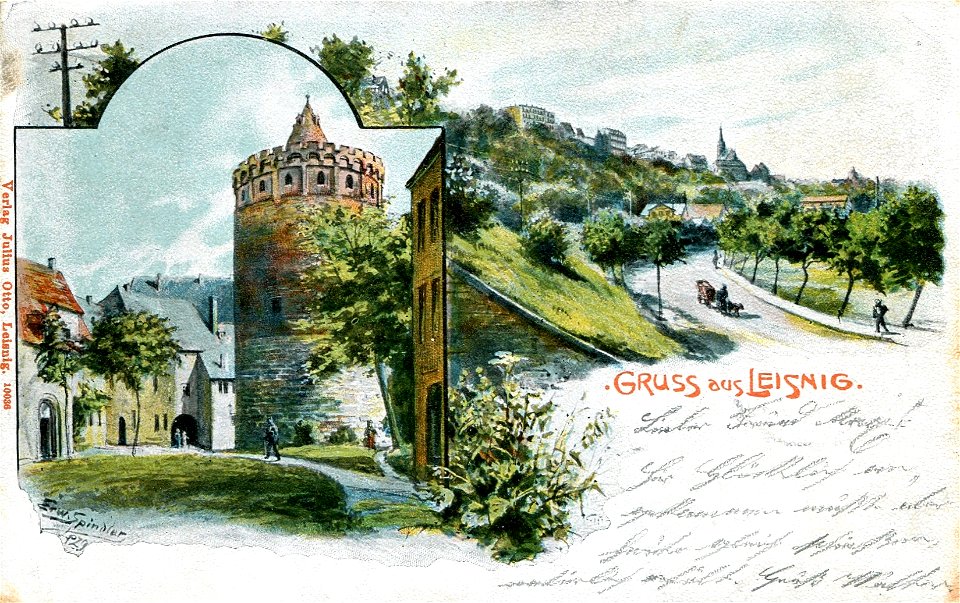 Erwin Spindler Ansichtskarte Leisnig