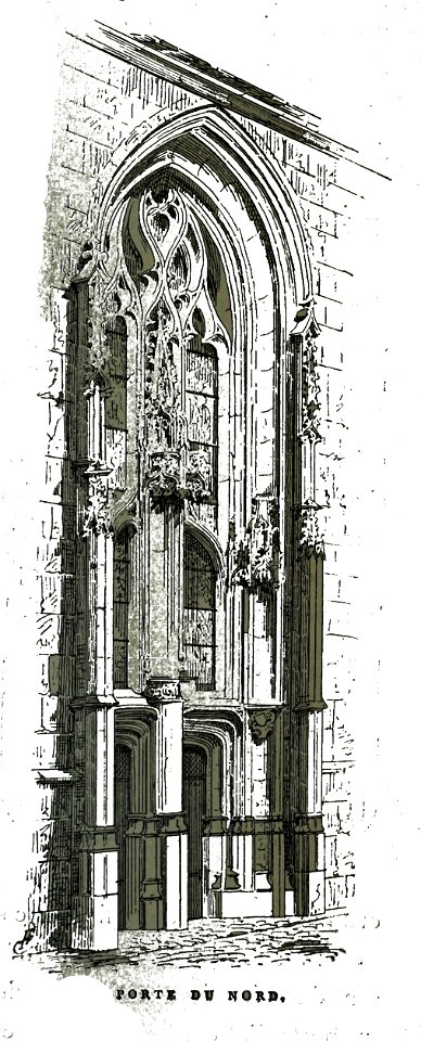 Ervy porte nord eglise Fichot 00184