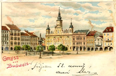 Erwin Spindler Ansichtskarte Budweis2