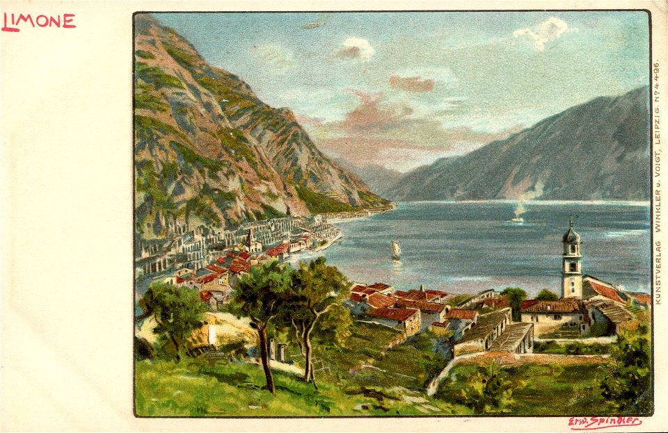 Erwin Spindler Ansichtskarte Limone