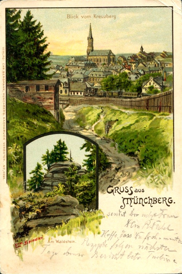 Erwin Spindler Ansichtskarte Münchberg