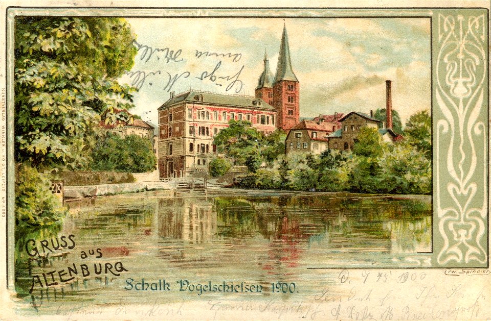Erwin Spindler Ansichtskarte Altenburg-Teich 2